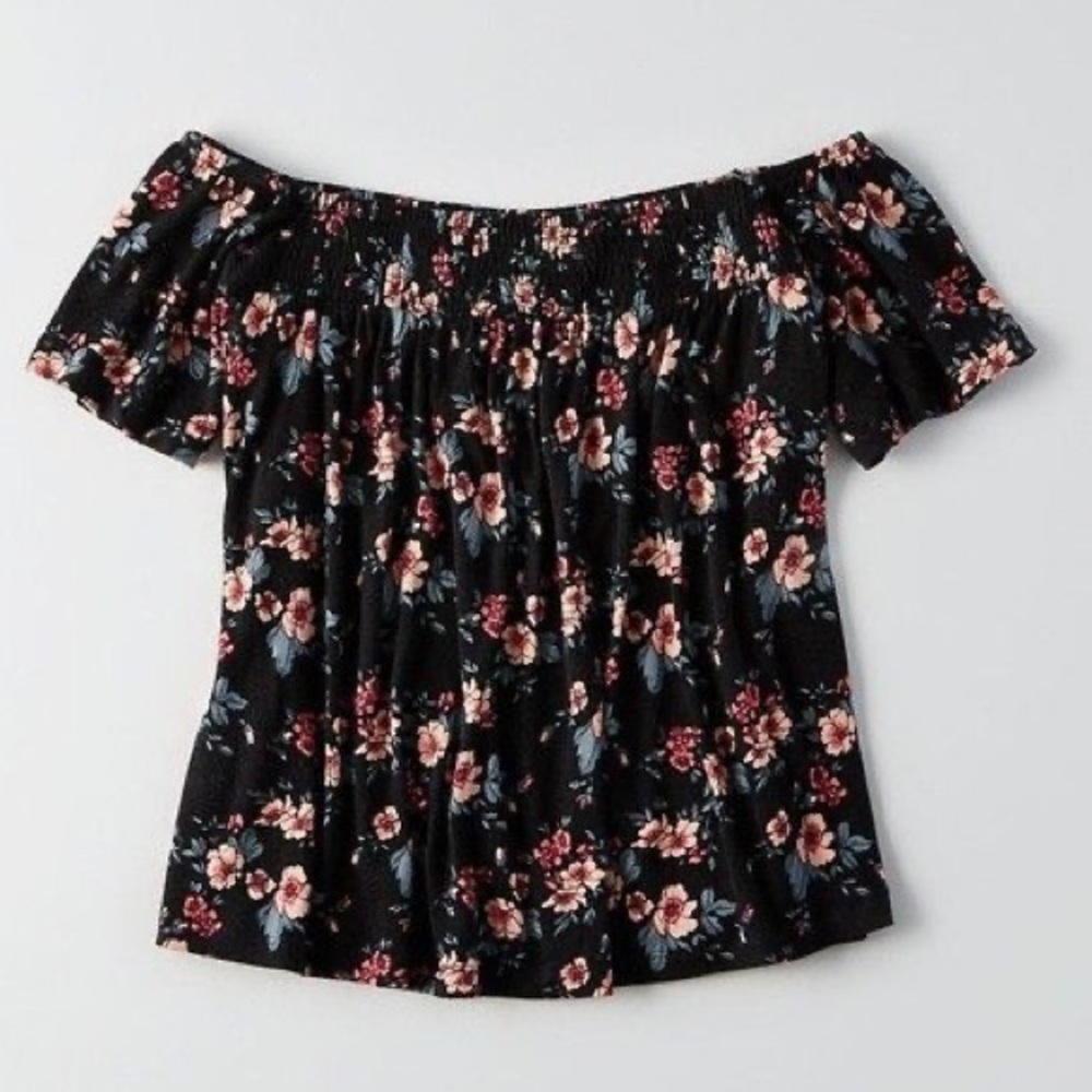 American Eagle off the shoulder floral top